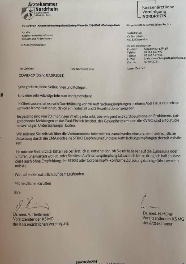 Ärztekammer Nordrhein zur Impfung Ärztekammer Nordrhein zur Impfung