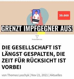 Ausgrenzung Impfgegner Ausgrenzung Impfgegner