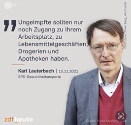 Lauterbach will Ungeimpfte ausschließen Lauterbach will Ungeimpfte ausschließen