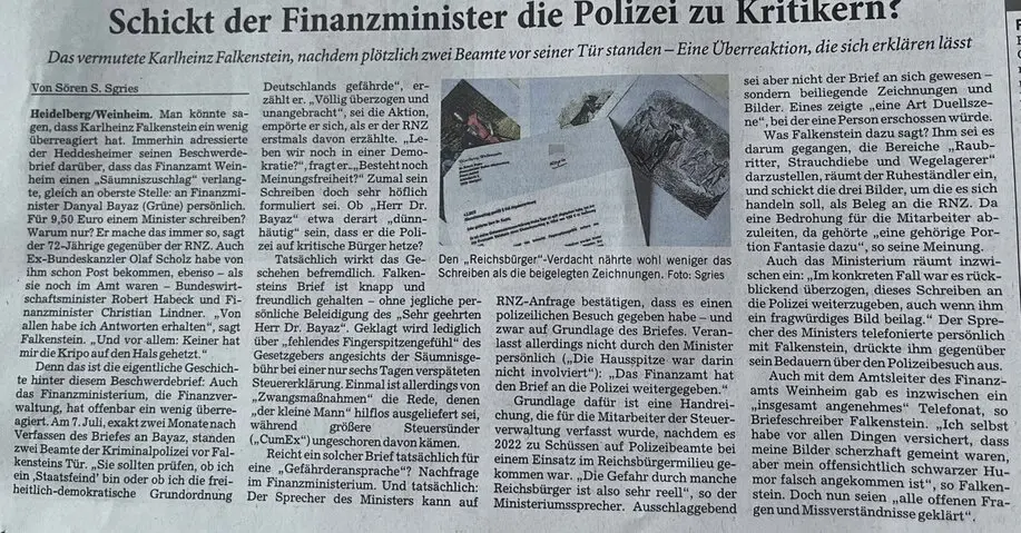 Polizei zu Kritikern im Einsatz Polizei zu Kritikern im Einsatz