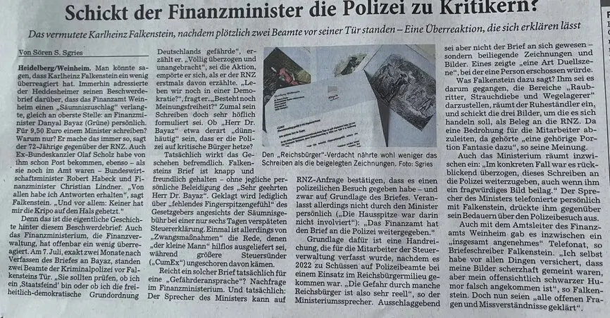 Polizei bei Kritikern