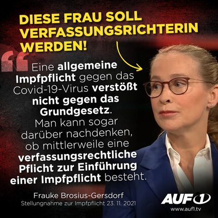 AUF1 zu Brosius-Gersdorf AUF1 zu Brosius-Gersdorf