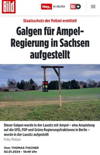 Galgen für die Ampel Galgen für die Ampel