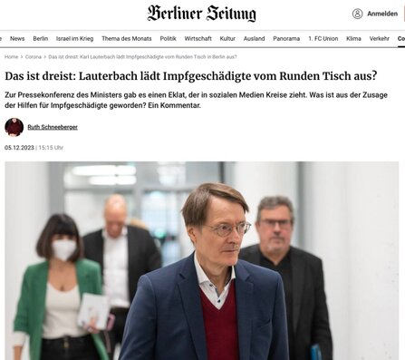 Lauterbach schliesst Impfopfer aus Lauterbach schliesst Impfopfer aus