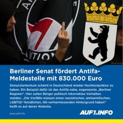 Berliner Senat fördert ANTIFA Berliner Senat fördert ANTIFA
