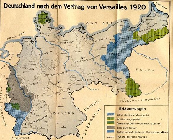 Deutschland nach dem Versailler Vertrag 1920 Deutschland nach dem Versailler Vertrag 1920