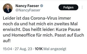 Nancy Faeser und Corona Nancy Faeser und Corona