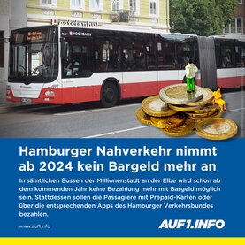 Hamburger ÖV nimmt kein Bargeld mehr Hamburger ÖV nimmt kein Bargeld mehr