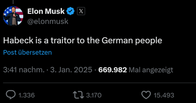 Elon Musk zu Habeck Elon Musk zu Habeck