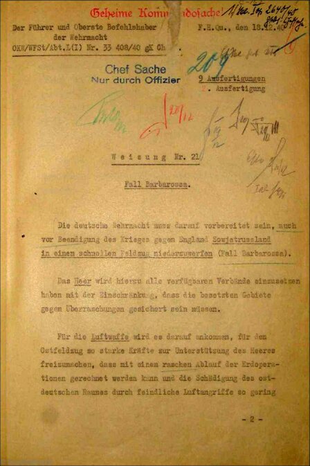 Unternehmen "Barbarossa" Unternehmen "Barbarossa"
