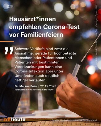 Ärzte empfehlen Corona-Tests Ärzte empfehlen Corona-Tests